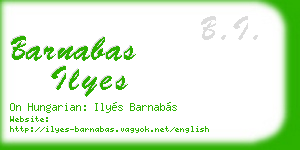 barnabas ilyes business card