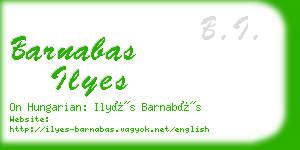 barnabas ilyes business card